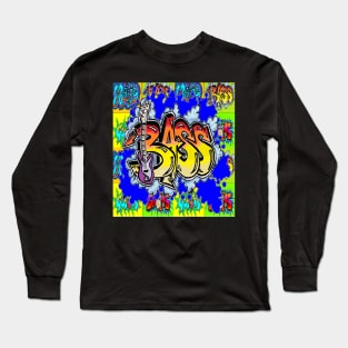 Bass Guitar Graffiti Long Sleeve T-Shirt